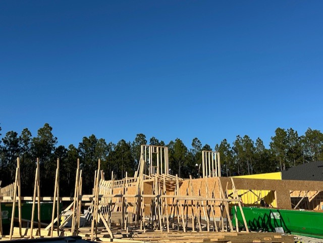 Foundation of a newly built home